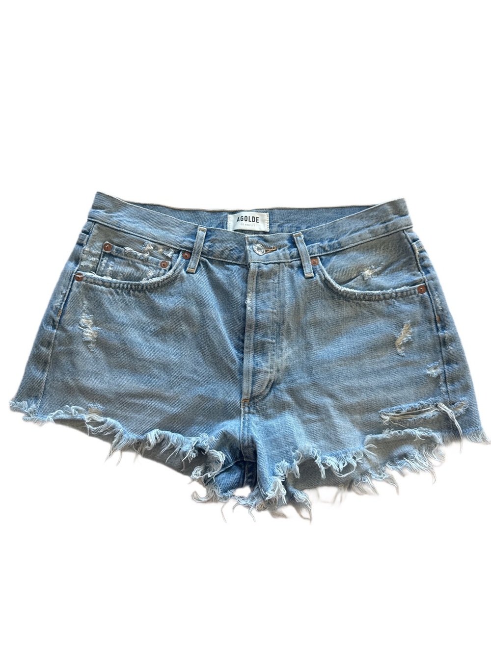 Agolde Parker Cutoff Distressed Jean Shorts 28